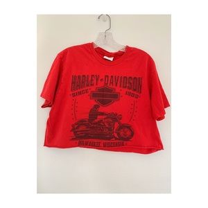 Vintage Harley Davidson Crop Shirt